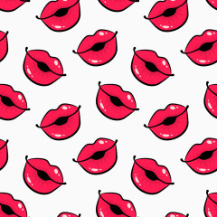 矢量红色口唇背景