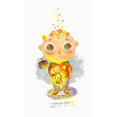 可爱儿童手绘插画