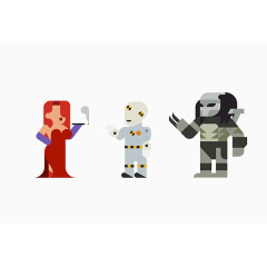 扁平化卡通影视人物