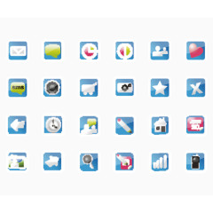 蓝色手机应用图标