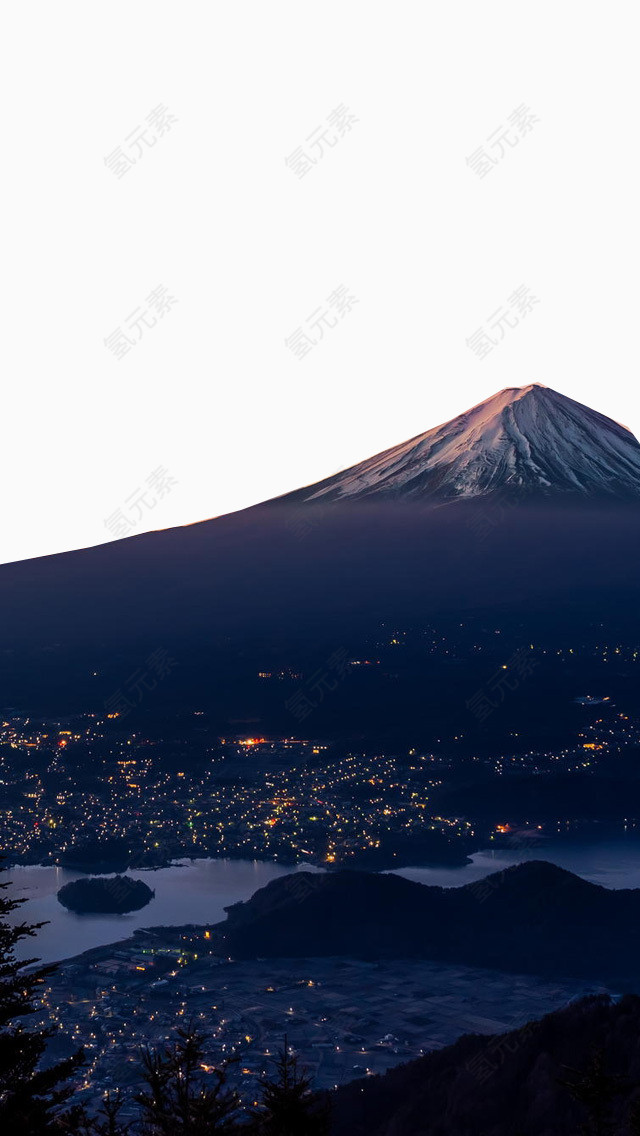 扁平化山峰风景图