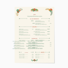 矢量英文商品价格表价目单