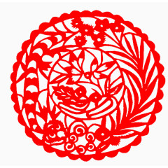 荷花剪纸