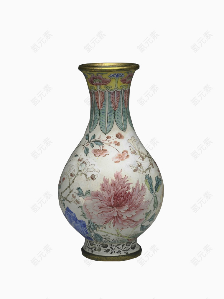 金边花瓶素材