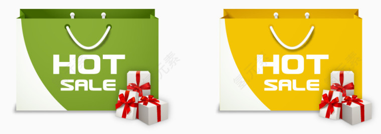 购物袋热卖海报PNG矢量素材