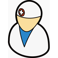 公共医院男性医生标志