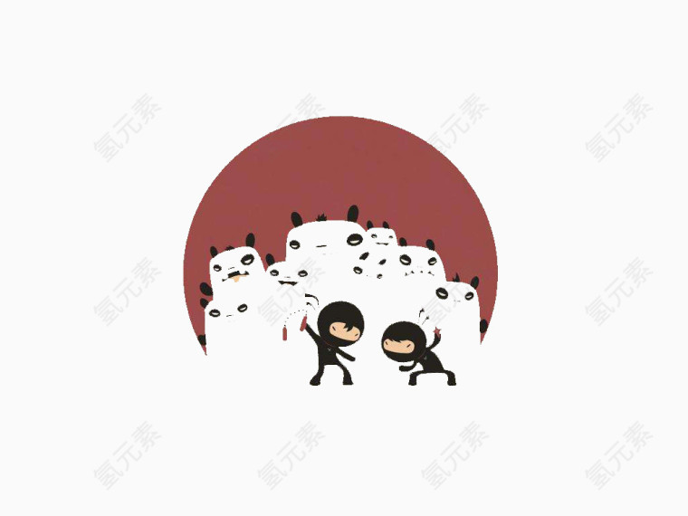黑衣人卡通图