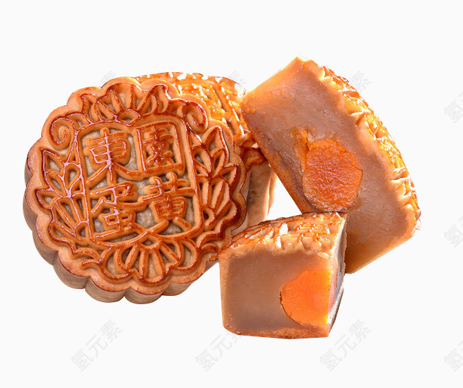 蛋黄月饼免抠素材