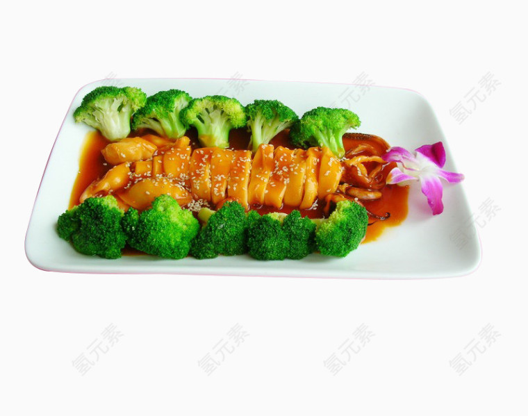 日式烧汁鲜鱿