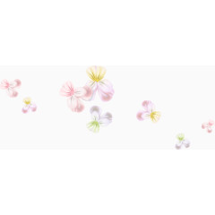 彩色花瓣蝴蝶装饰