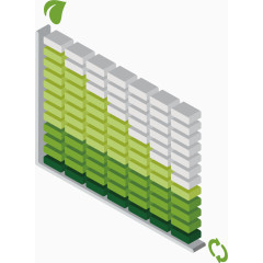 创意砖块能量柱占比图