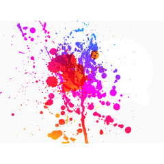 炫彩渐变五彩潮流墨迹矢量素材