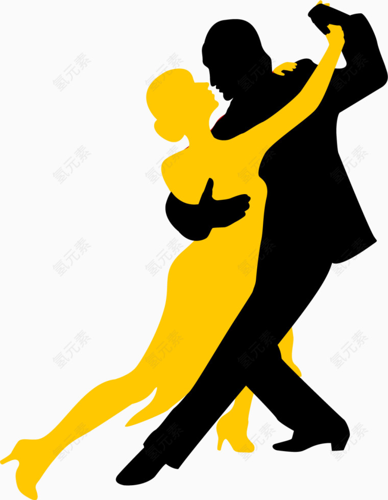 交谊舞海报PNG矢量元素