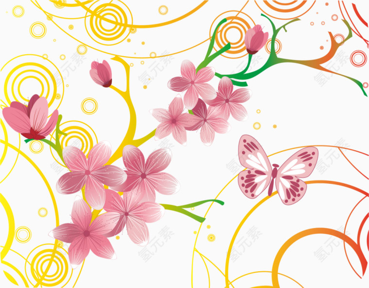樱花底纹