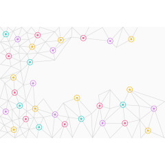 彩色圆形节点网络图