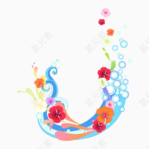 矢量 装饰的小花花