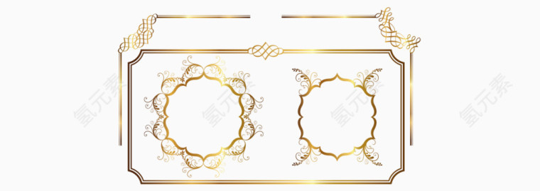 金色花纹矢量