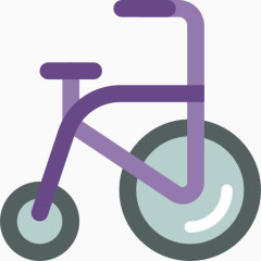 紫色的高低自行车