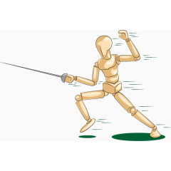 矢量手绘击剑