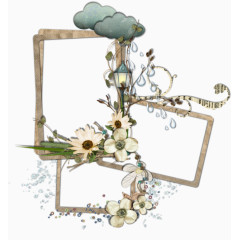 边框相框鲜花装饰