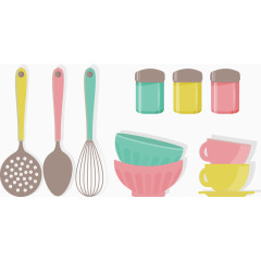 矢量厨房用具插图