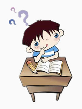 思考的男孩矢量图