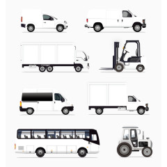 白色工业车辆矢量图