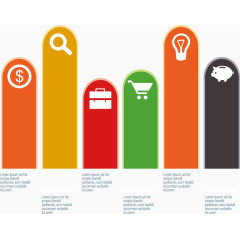 矢量PPT柱状分类图