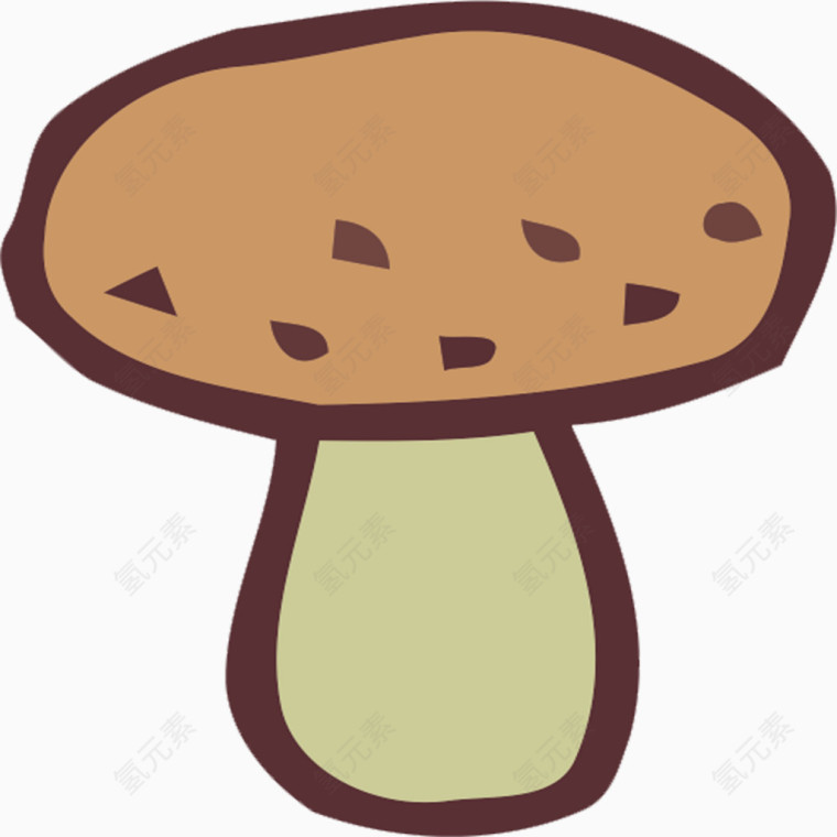 矢量手绘蘑菇装饰素材