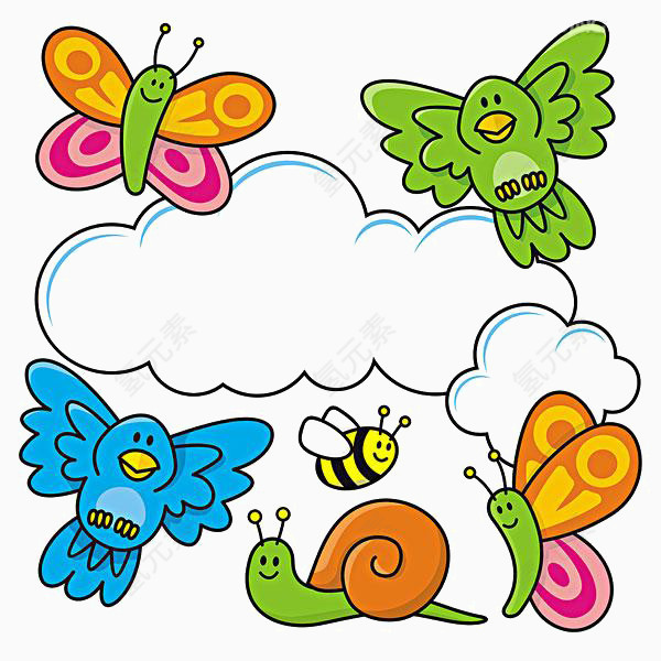卡通蝴蝶素材