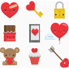 红色浪漫情人节素材