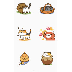 扁平化日系猫咪