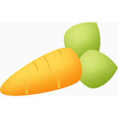 卡通手绘蔬菜胡萝卜