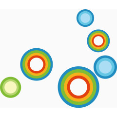 漂浮彩色圆形矢量图