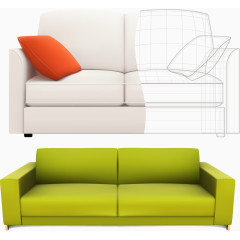 矢量沙发解析图