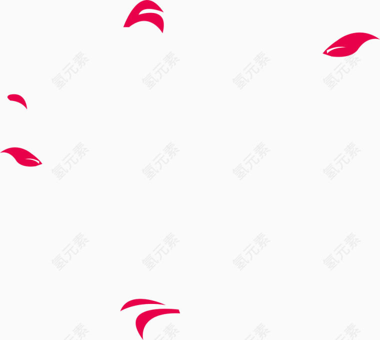 漂浮紫红色浪漫不规则元素