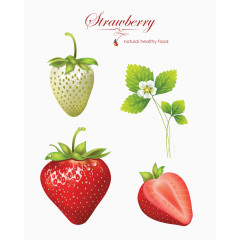 有质感的新鲜草莓元素