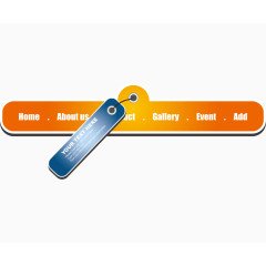 矢量英文黄色价格签渐变扁平对称长方形