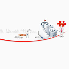 网页设计创意科技商务小人元素
