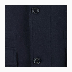 羊毛材质男士立领羊毛大衣