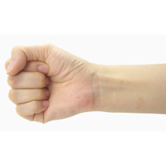 伸出拳头的女人手