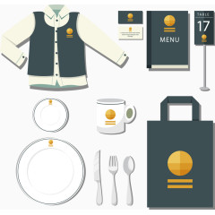 矢量手绘餐饮类VI