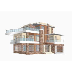 大理石纹理房屋效果图