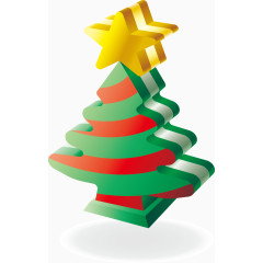 矢量立体圣诞树免抠素材