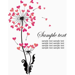 装饰唯美爱心蒲公英