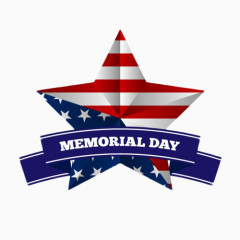 美国国旗星星装饰元素