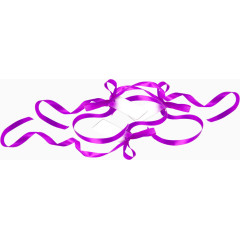 促销双十二浪漫元素紫色丝带