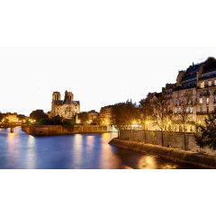 夜晚市中心灯光