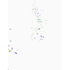 手绘不规则纸条飘落