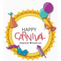 矢量手绘party卡通标签